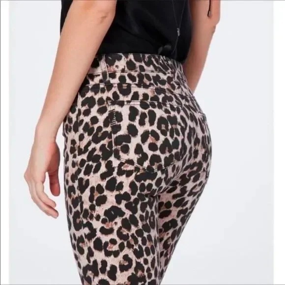 PAIGE Animal Print Cropped Jeans - Picture 3 of 9